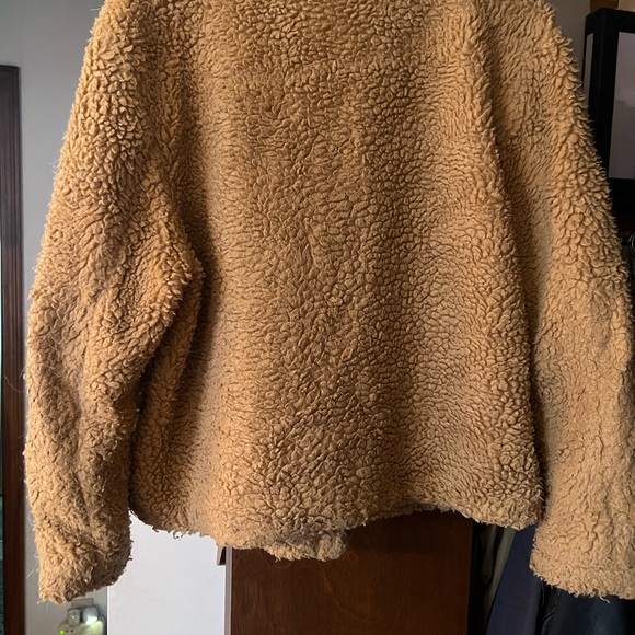 PacSun Women's Teddy Jacket in Camel Brown - Picture 3 of 3